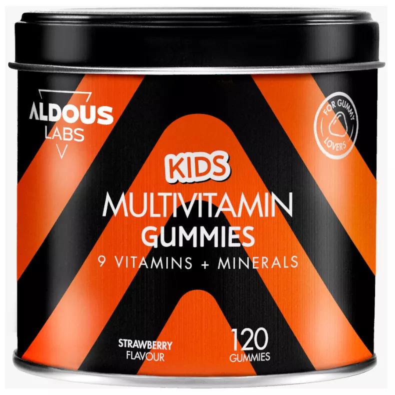 Aldous Labs Multivitaminici per bambini al gusto di fragola 120 caramelle gommose