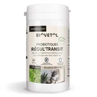 Biovetol - Compresse Régul'Transit per gatti - 30 compresse