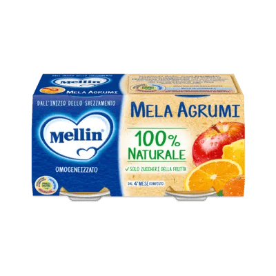 Mellin Omogeneizzato Di Frutta Mela e Agrumi 2 x 100 g