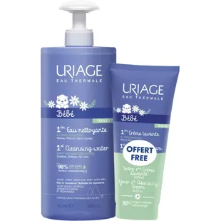 Uriage Baby Cleansing Water 500 ml + Cleansing Cream 200 ml