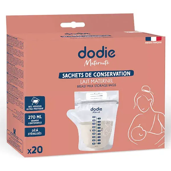 Dodie Allaitement Sachet de conservation 20 sachets de 270ml