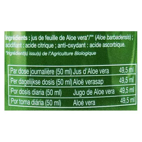 Biotechnie Jus d'Aloe Vera avec Pulpe 1L