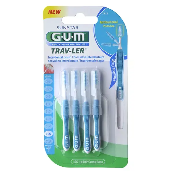 Gum Brossette Interdentaire Trav Ler 1,6mm 4 unités 