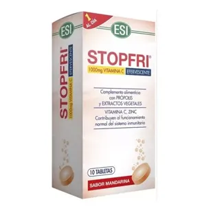 ESI Stopfri 1000 mg Effervescent Vitamica C Tangerine Flavor 10 Tablets