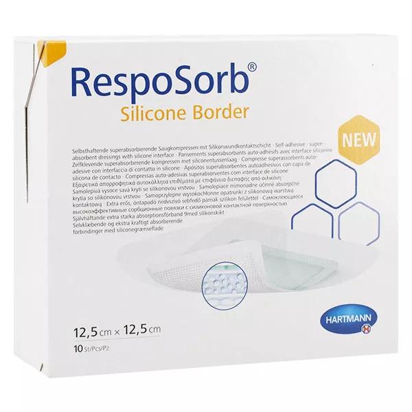 Hartmann Paul Resposorb Apósito Hidrocelular Silicona Super Absorbente 12,5x12,5cm 10 unidades