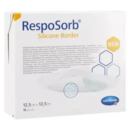 Hartmann RespoSorb Silicone Border 12,5cm x 12,5cm 10 pansements