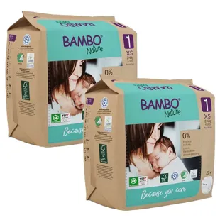 Bambo Nature Diapers T1 (2-4 Kg) 2x22 pcs