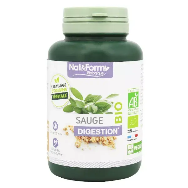 Nat & Form Organic Sage 200 vegetarian capsules