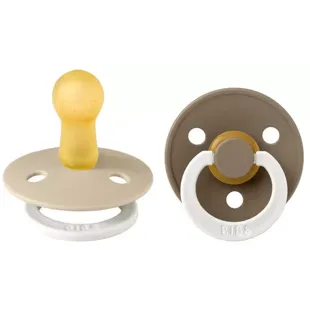 Bibs Chupetes Nocturnos Colours Vainilla/Dark Oak 0-6m 2 uds