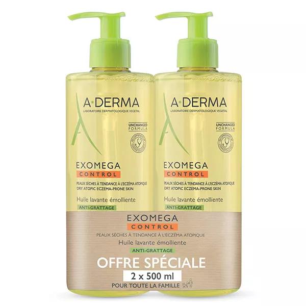 Aderma Exomega Aceite Limpiadora Emoliente Lote de 2x500ml