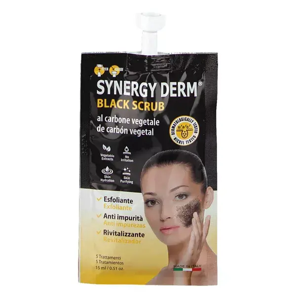 Incarose Synergy Derm  Gommage Black Scrub  au Charbon végétal 15ml