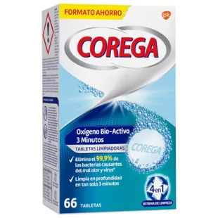 Corega Oxígeno Bio Activo 3 Minutos 66 Tabletas