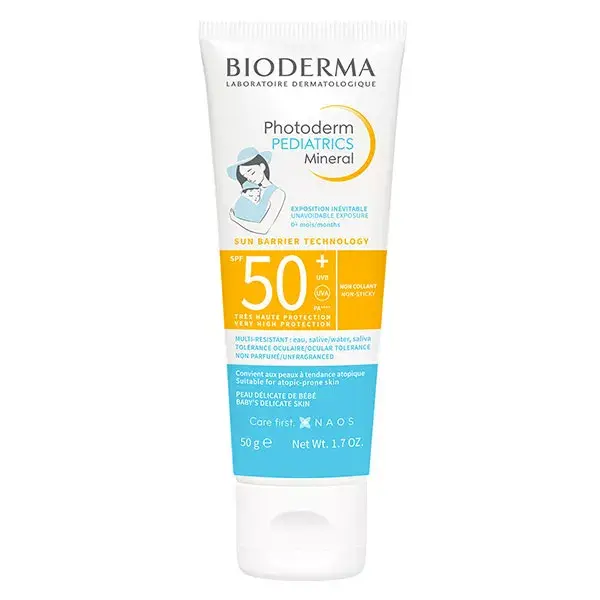 Bioderma Photoderm Pediatrics Mineral crème solaire enfant Bébés SPF50+ 50g