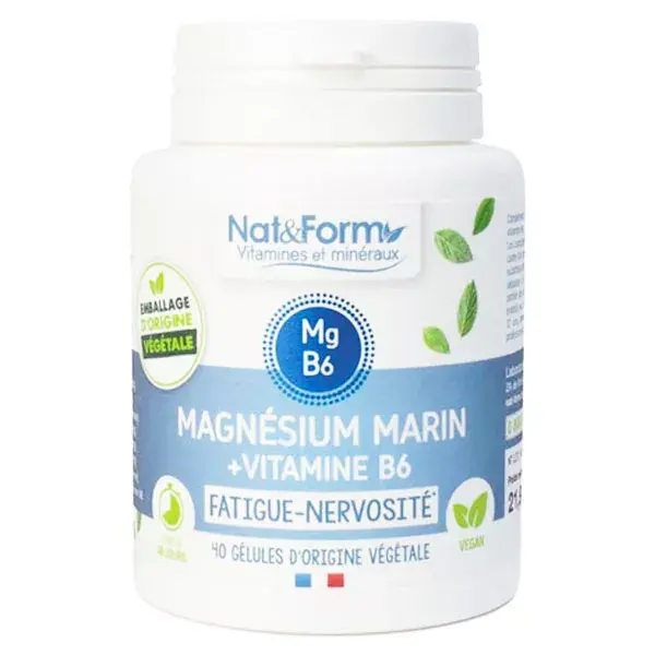 Nat & Form Original Magnesium + B6 Capsules x 40 