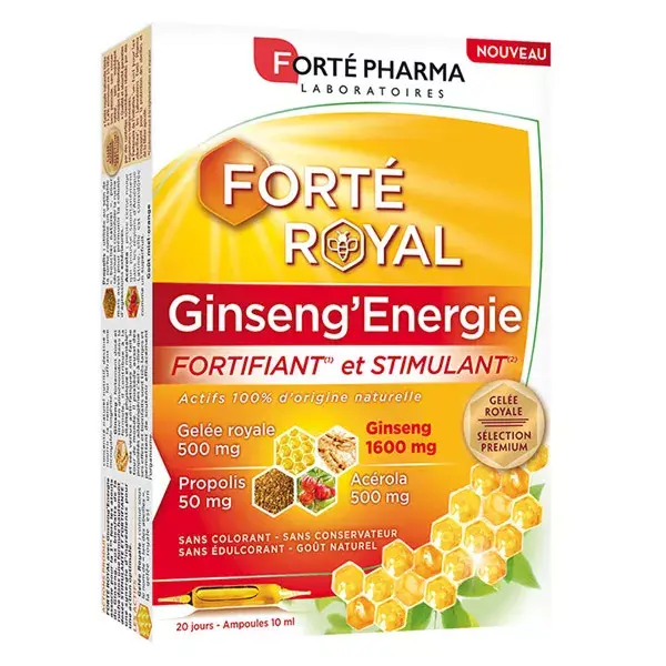 Forté Pharma Forté Royal Ginseng'Energie 20 ampollas