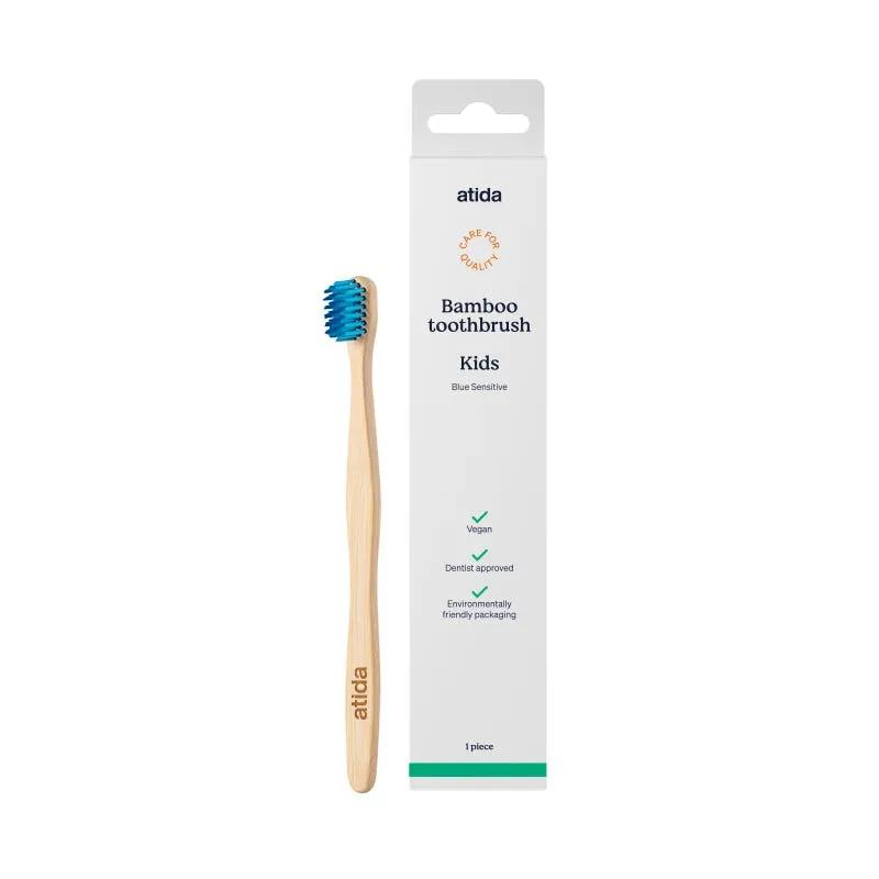 Atida Spazzolino Da Denti Per Bambini Soft Bambù Blue 1 Pezzo