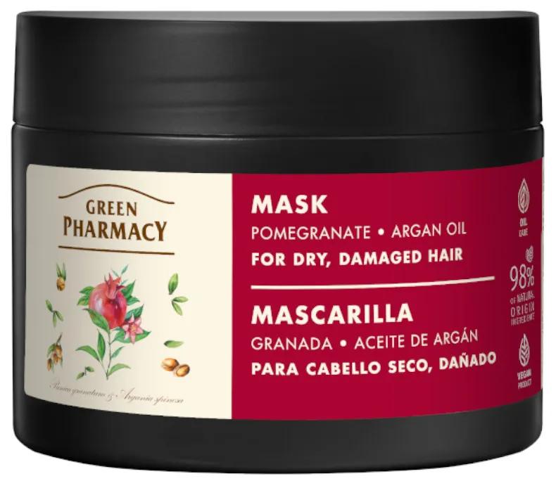 Masque Greenpharmacy pour cheveux secs et abîmés à l&#39;huile d&#39;argan et à la grenade 300 ml