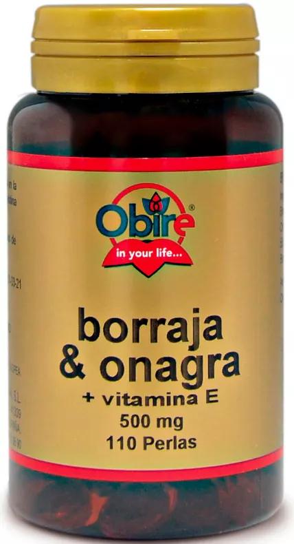 Obire Bourrache, Onagre et Vitamine E 500 mg 110 Perles