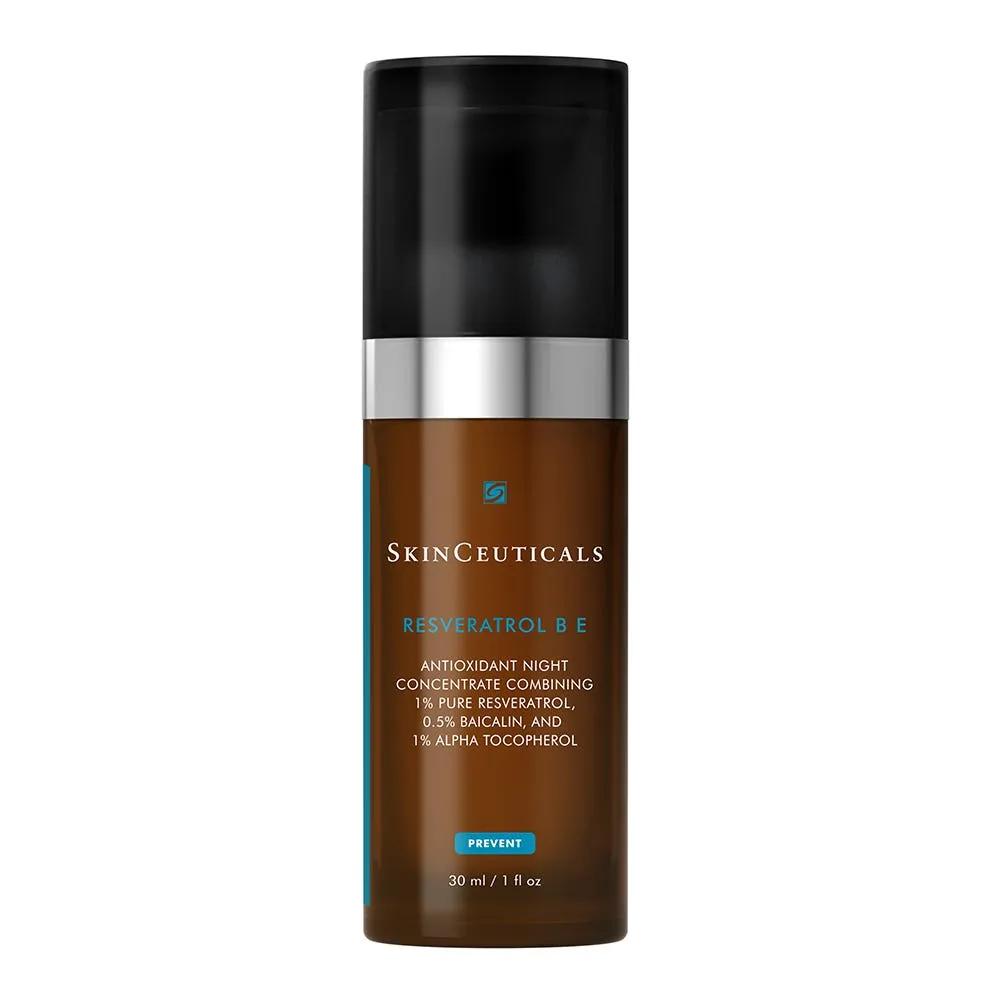 SkinCeurticals Resveratrol B E Siero antiossidante notte per il trattamento di rughe e perdita di tono con Resveratrolo e Vitamina E 30ml