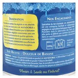 La Mandorle Boisson Instantanée en Poudre Lait d'Amande Omega Bio 800g