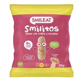 ECO Aardbei en Banaan Smileat Smilitos +8m 25 gr