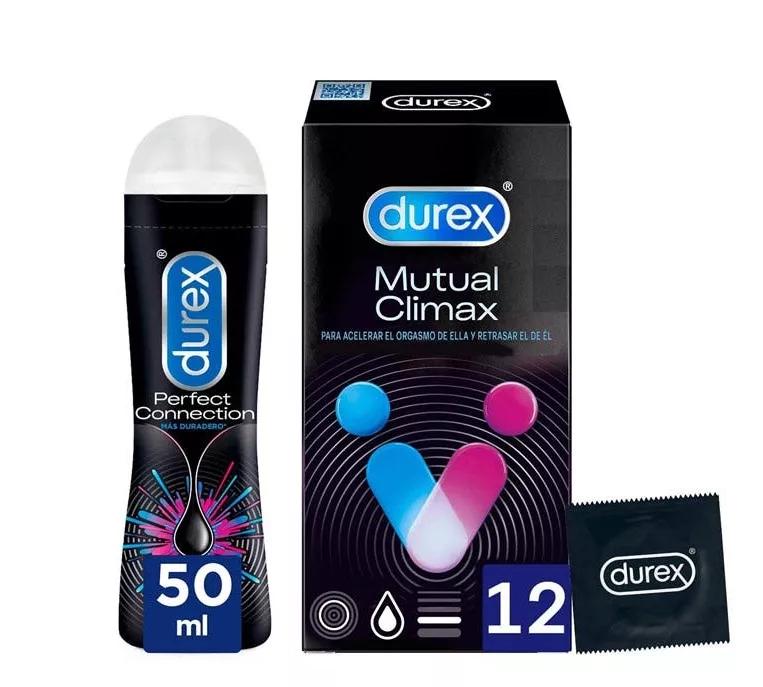 Durex Pack Preservativos Mutual Climax 12 unidades + Lubrificante Perfect Connection 50 ml