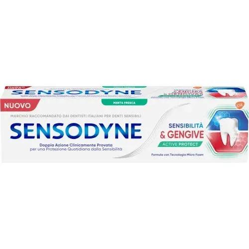 Sensodyne Sensibilità&Gengive Active Protect Dentifricio Denti Sensibili Menta 75 ml