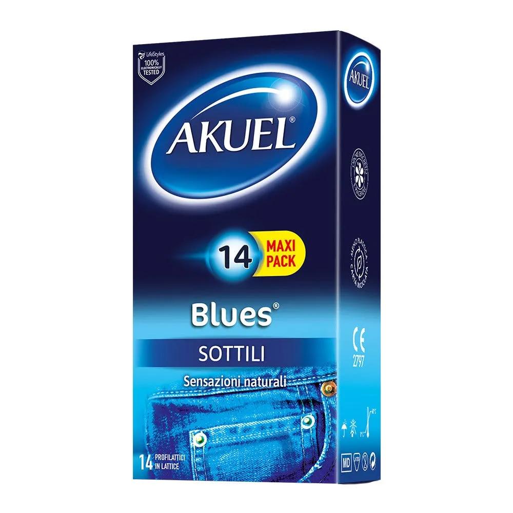 Akuel Blues Profilattico Sottile 14 Pezzi