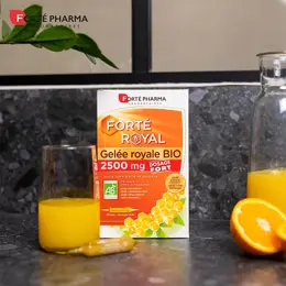 Forté Pharma Forté Royal Gelée Royale Bio 2 500 mg et Miel Immunité 20 ampoules