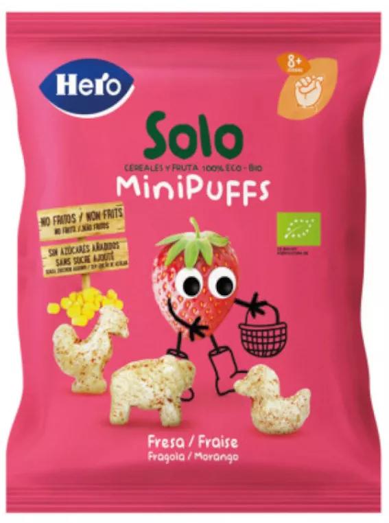 Hero Solo MiniPuffs Snack de Fresa Ecológico +8m 18 gr