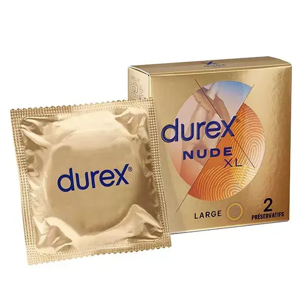 Durex Nude Préservatif Ultra Fin Extra Large 2 unités