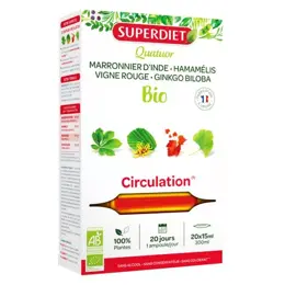 Superdiet Quatuor Marronnier d'Inde Circulation 20 ampoules x 15ml