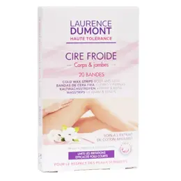 Laurence Dumont Haute Tolérance Cire Froide Jambes & Corps 20 Bandes 