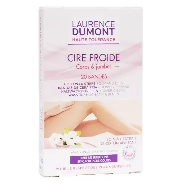 Laurence Dumont Haute Tolérance Cire Froide Jambes & Corps 20 Bandes 