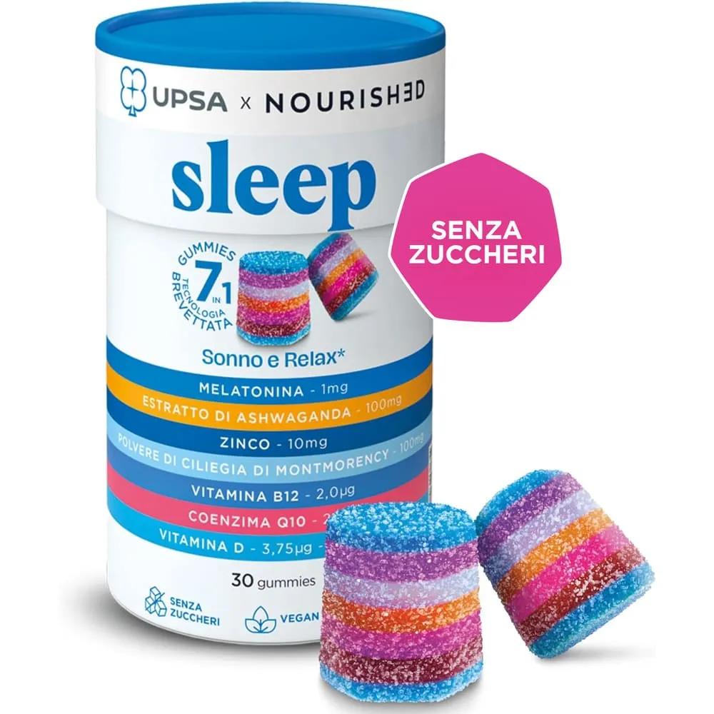 Upsa X Nourished Sleep 7in1 Integratore Riposo Notturno 30 Gummies