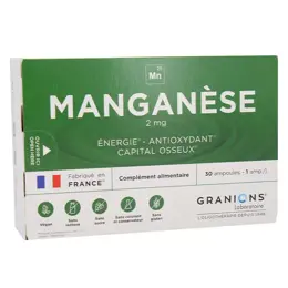 Granions Oligo Manganèse 2mg 30 ampoules