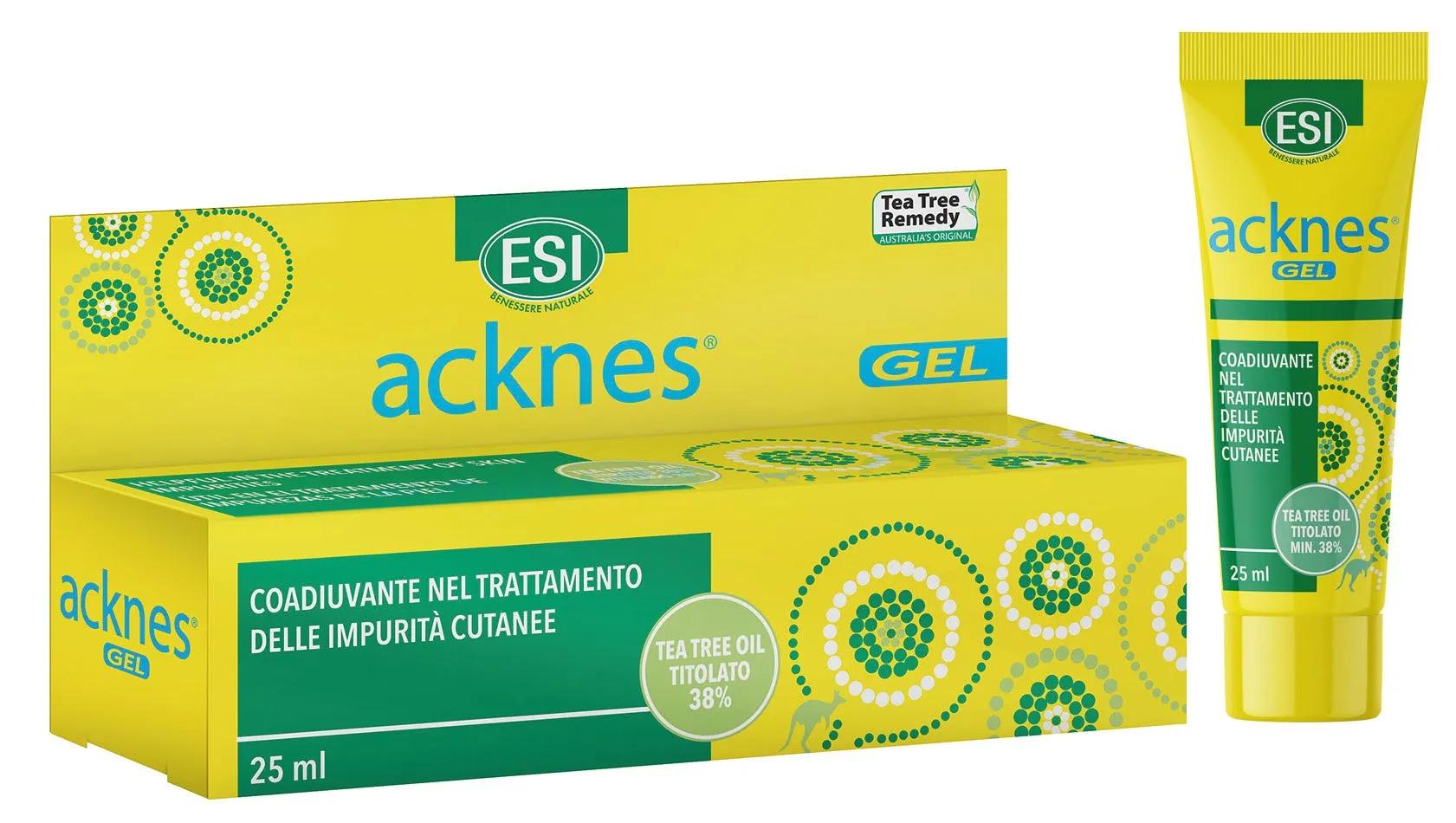 Esi Acknes Gel di Tea Tree Oil Trattamento Acne e Brufoli 25 ml