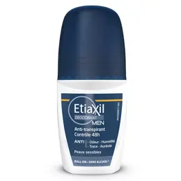 ETIAXIL Déodorant Anti-Transpirant Men Contrôle 48h Roll-On Lot de 2 x 50ml