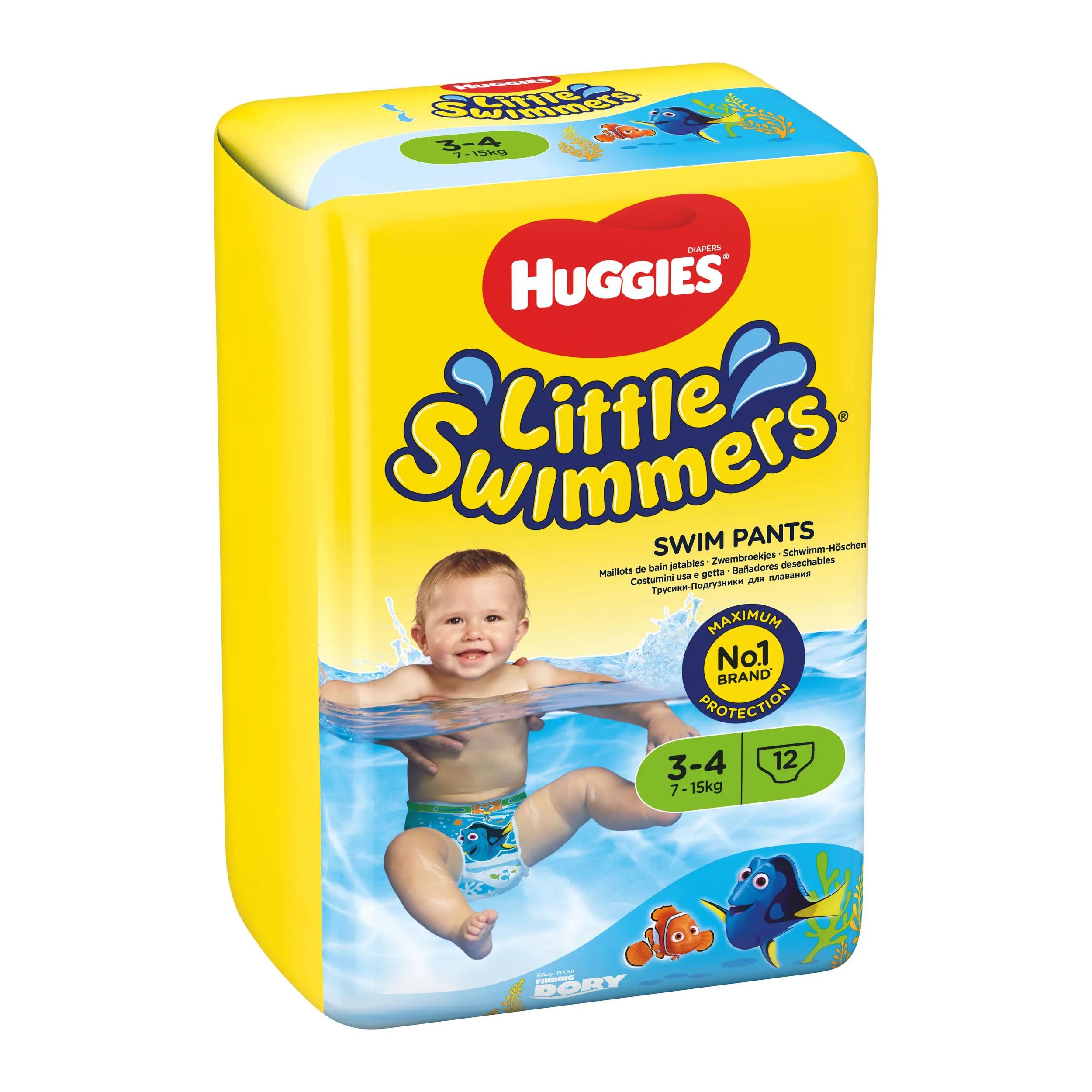 Huggies Little Swimmers Pannolino Costumino Taglia M/P (7-12 Kg) 12 Pannolini