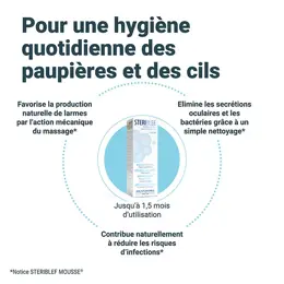 Densmore Stériblef Mousse Hygiène Quotidienne des Paupières & Cils - 50ml