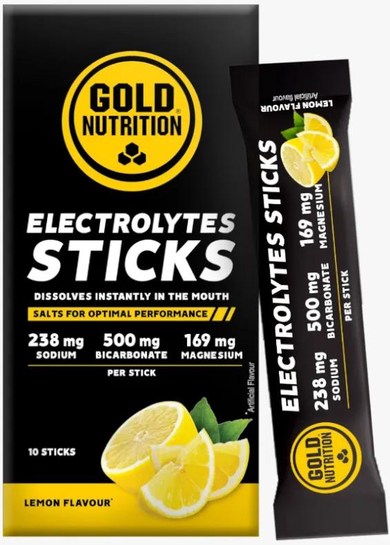 Électrolytes GoldNutrition Citron 10 bâtonnets