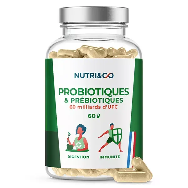 Nutri&Co Probio Pre and Probiotics for Intestinal Flora 60 capsules