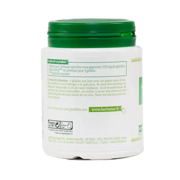 Herbesan Spiruline Bio 120 gélules