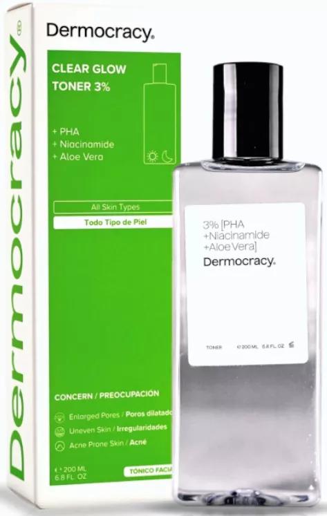 Dermocracy 3% PHA + Niacinamide + Aloe Vera Tonic 200 ml