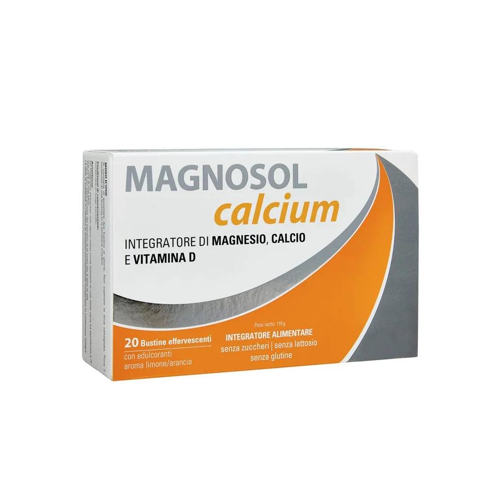 Magnosol Calcium Integratore di Calcio Magnesio e Vitamina D 20 Bustine