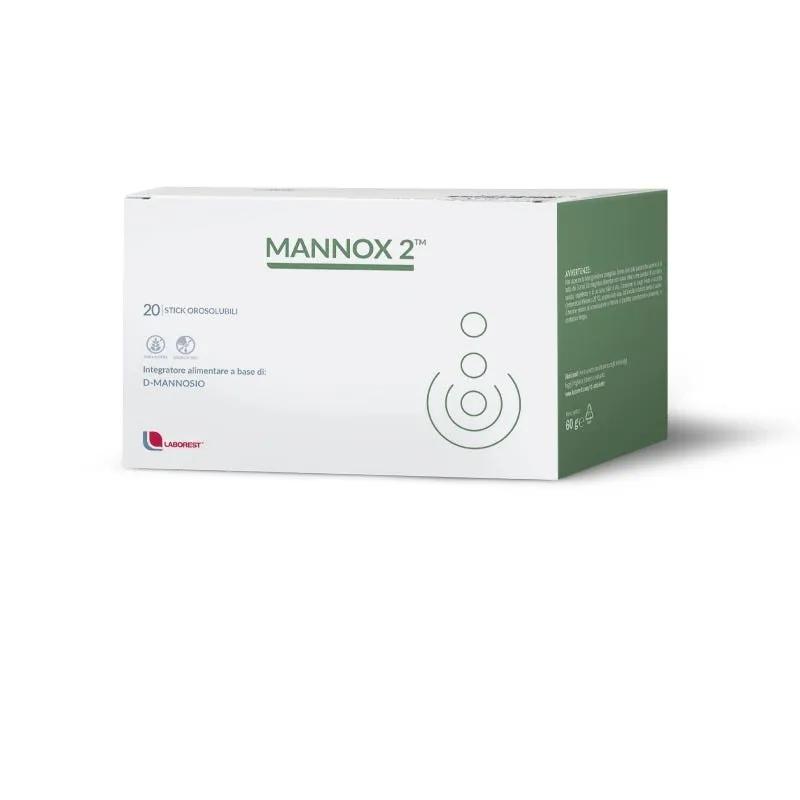 Mannox 2 Integratore per il Benessere delle Vie Urinarie 20 Stick Orosolubili