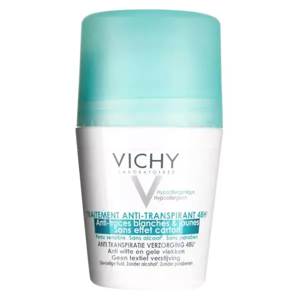 Vichy Déodorant Anti-Traces Blanches & Jaunes 48h Roll-On 50ml