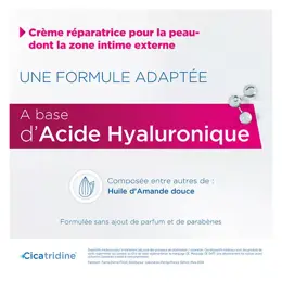 Cicatridine Crème Favorisant la Cicatrisation à l'Acide Hyaluronique 30 g