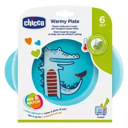 Chicco Repas Assiette Maintien au Chaud 2 en 1 +6m Bleue