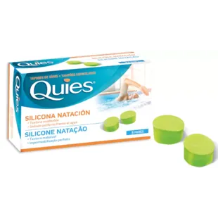 Quies Tapones De Oido Silicona Natación 3 Pares 6 uds